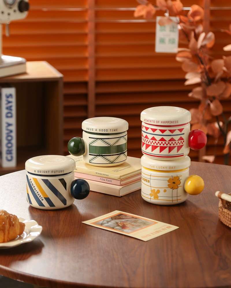 国潮风日用百货热销陶瓷杯 杯具系列 学生可爱水杯 马克杯伴手礼 陶瓷制品优选