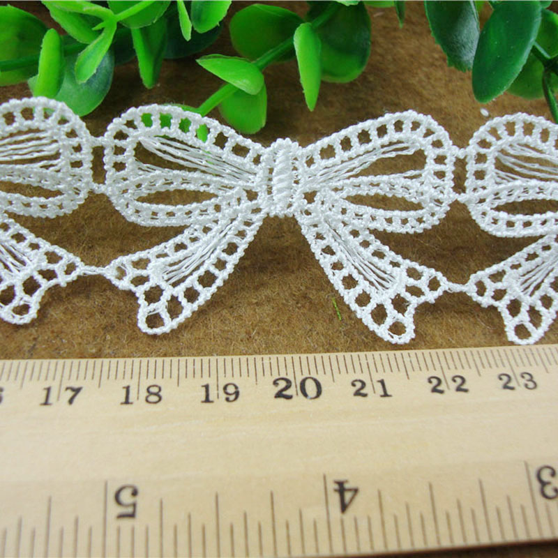 现货水溶蝴蝶结刺绣镂空花个 裙边袖口领口服饰窗帘家纺辅料