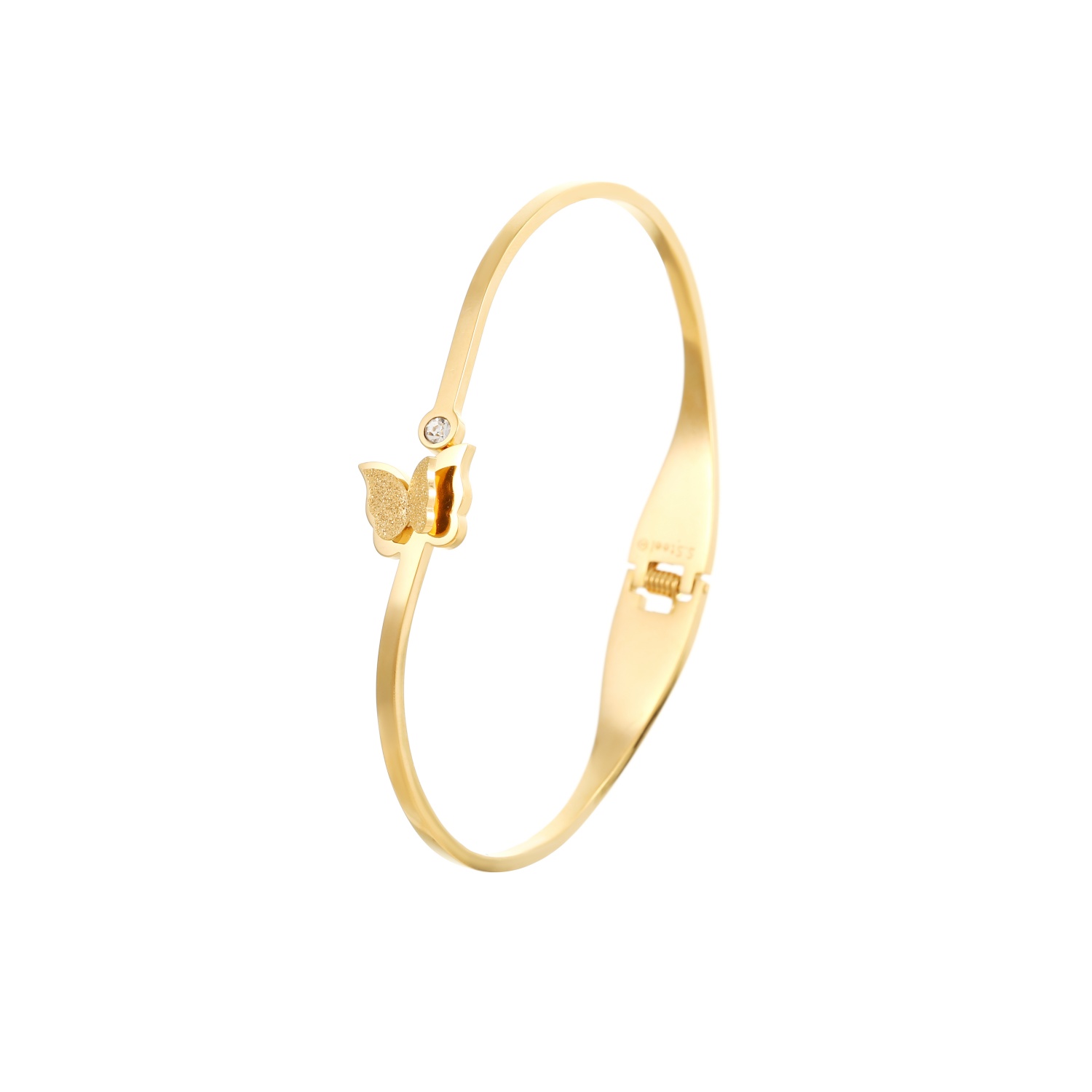 新款蝴蝶热卖不锈钢开口手镯