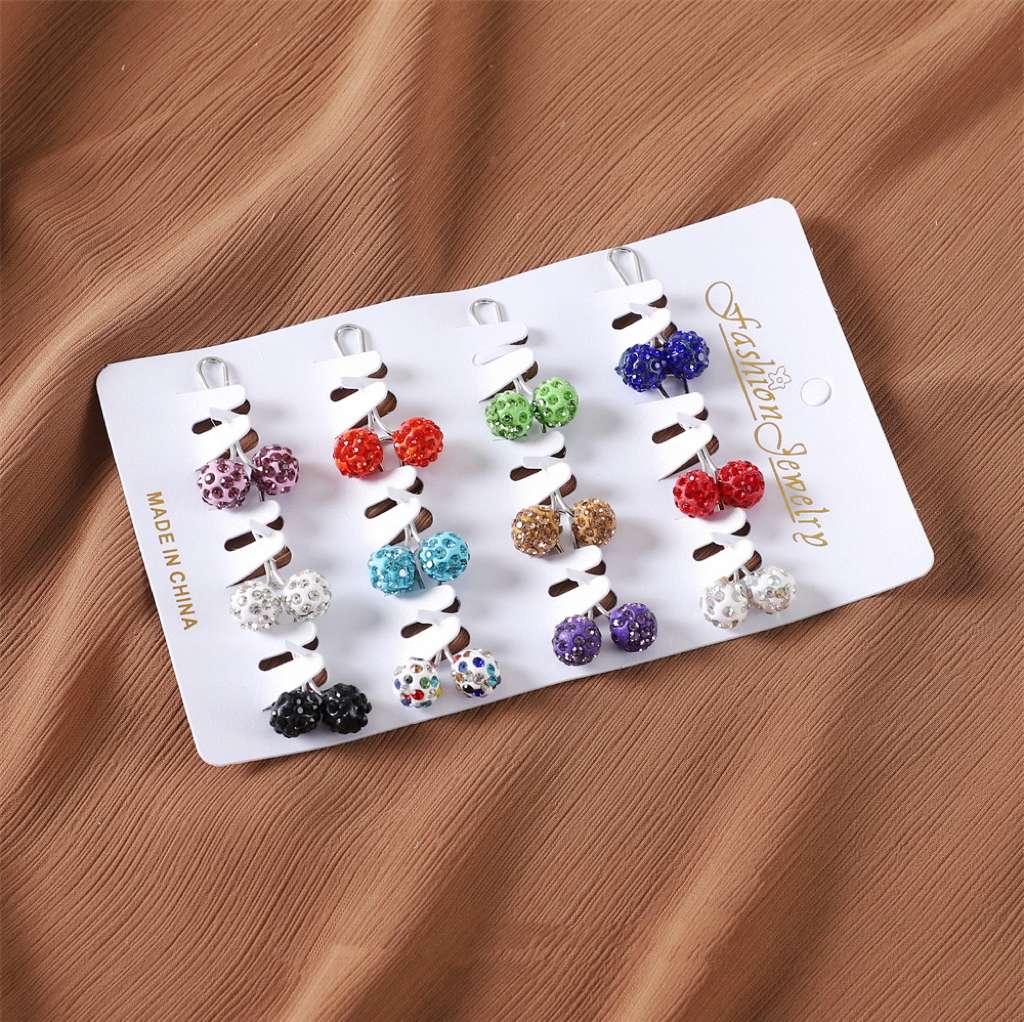 穆斯林钻球脖夹 民族包头丝巾夹 彩色气质头巾固定配饰