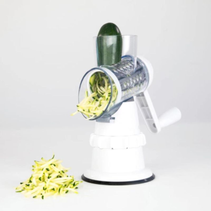 Hand-cranked vegetable slicer, slicer and grater, kitchen multi-functional fruit vegetable slicer, potato slicer, vegetable slices (ABS material) Item Picture