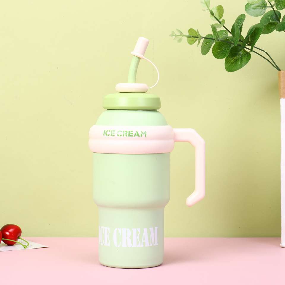 Wholesale of S98-YHSQ7405 new vacuum giant insulated cup, outdoor portable handle, cold preservation ice king, car cup with straw Item Picture