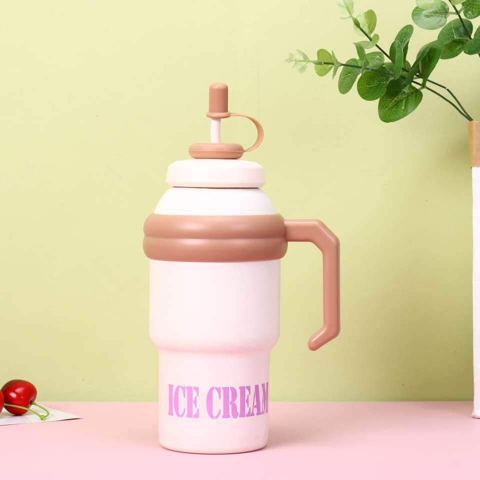 Wholesale of S98-YHSQ7405 new vacuum giant insulated cup, outdoor portable handle, cold preservation ice king, car cup with straw details Picture