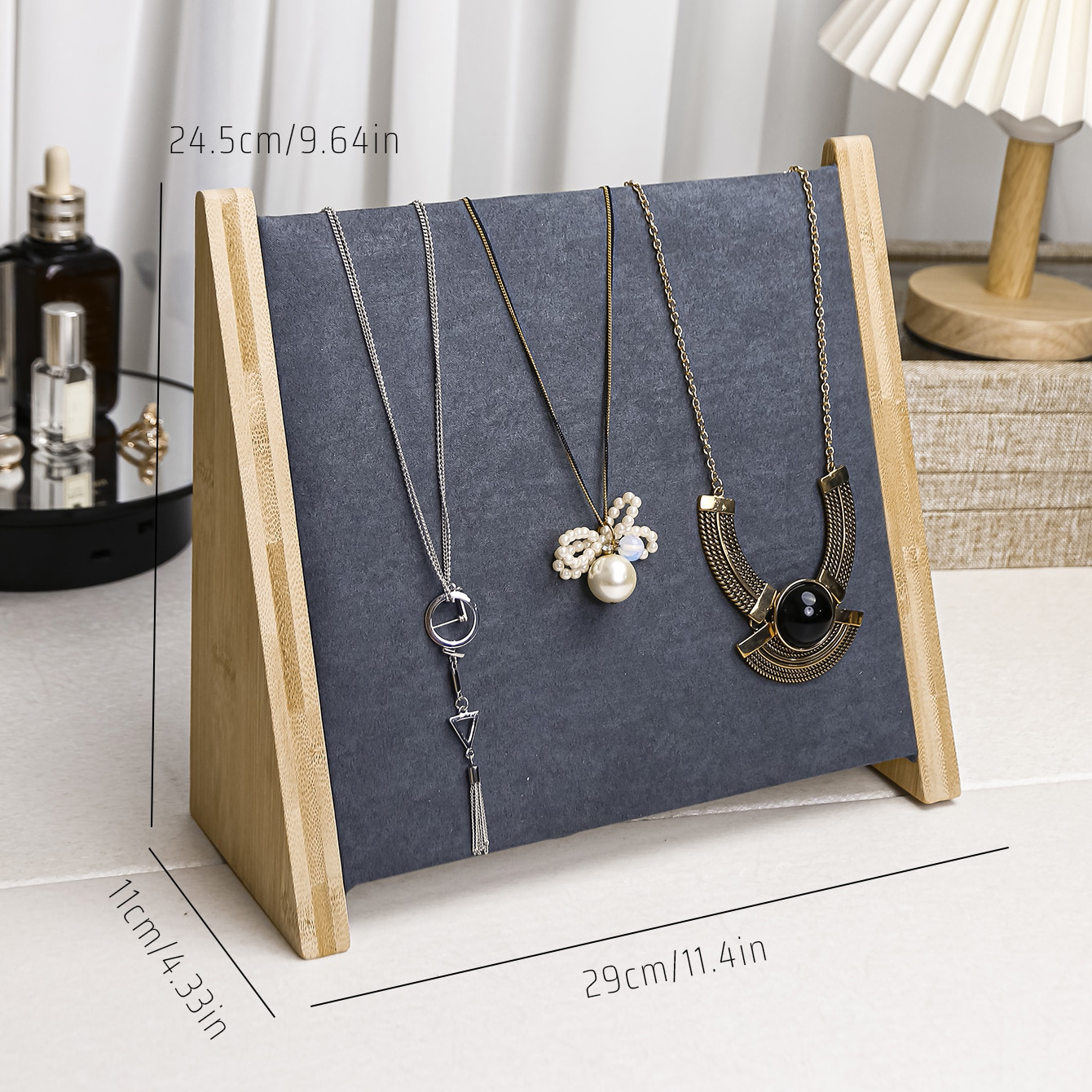 仿珍珠项链/半不锈钢链条/耳环/真珍珠项链/时尚饰品白底实物图