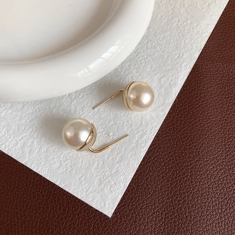 Aomi Pearl Stud Earrings Long Earrings Female Senior Sense Temperament Network Red Explosive 2024 New Trend details Picture