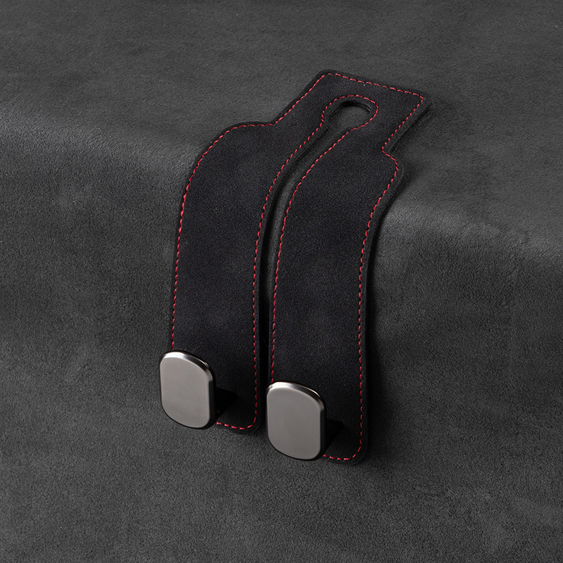 Car hooks, seat back suede hooks, metal double hooks, rear storage bags, hidden hooks Specification image
