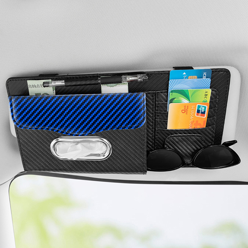 Car sun visors, multi-functional storage bags, car card cases, glasses clips, car tissue boxes, tissue boxes, car accessories Application Scenario