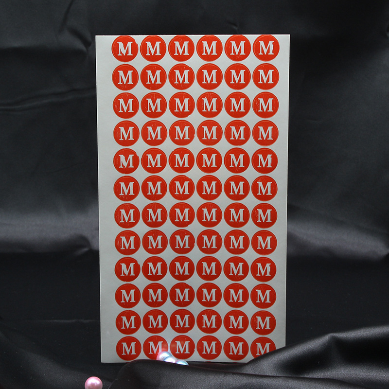 尺码标签贴纸服装数字圆形不干胶现货衣服号码标贴字母码数尺码贴