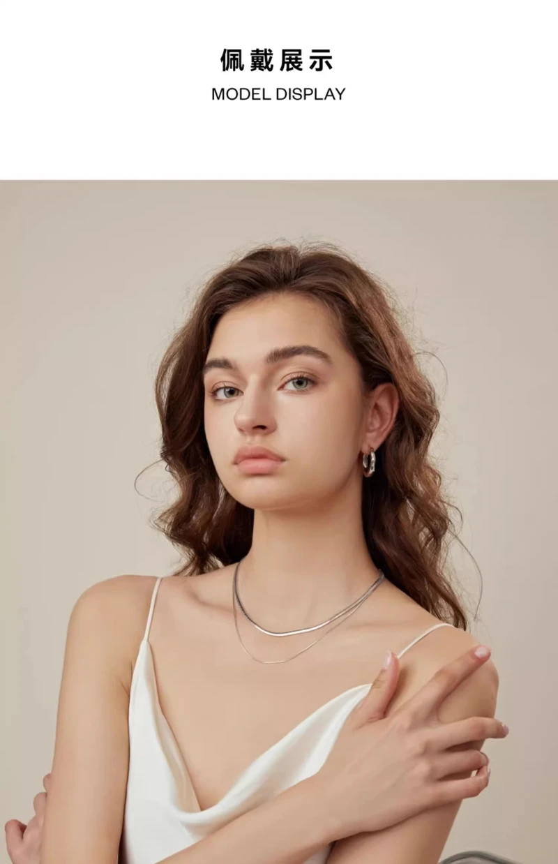 Arsis Stream Earrings Niche French Women Silver Pigmentation Hoop Earrings Design Earrings Studs