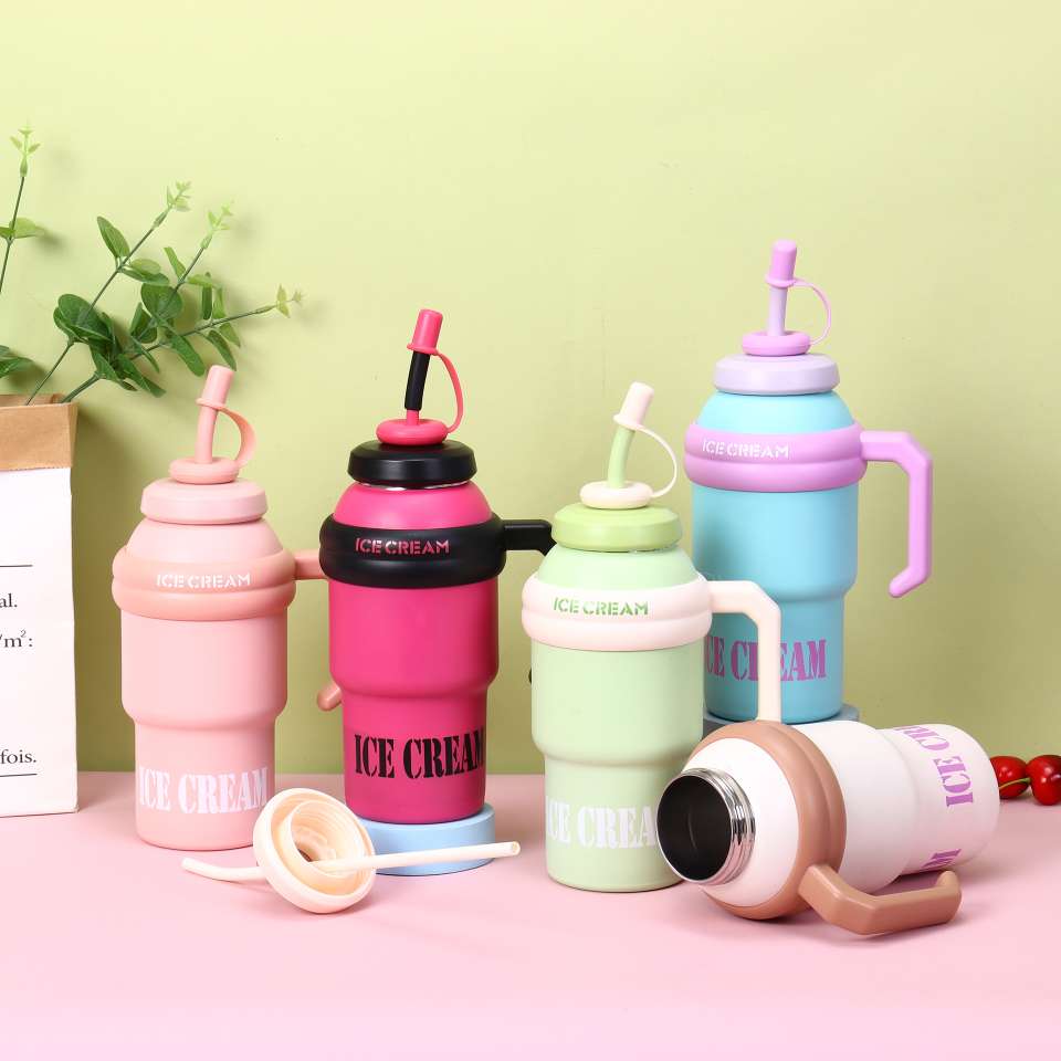 Wholesale of S98-YHSQ7405 new vacuum giant insulated cup, outdoor portable handle, cold preservation ice king, car cup with straw detail image 7