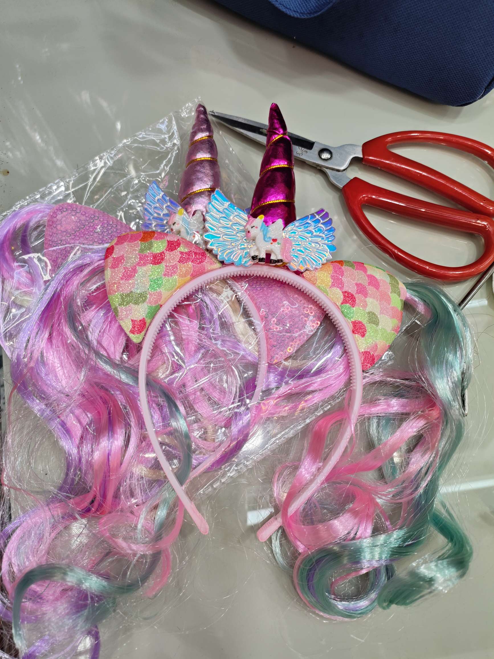 Children's wig buckle, loose horn headband, women's summer versatile wavy headband