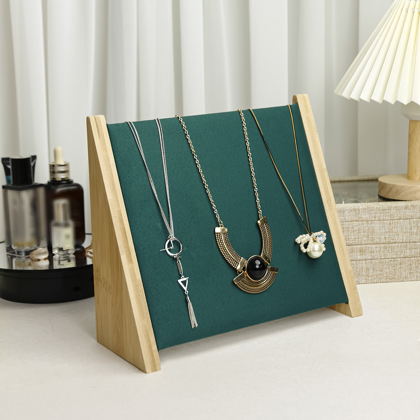 仿珍珠项链/半不锈钢链条/耳环/真珍珠项链/时尚饰品细节图