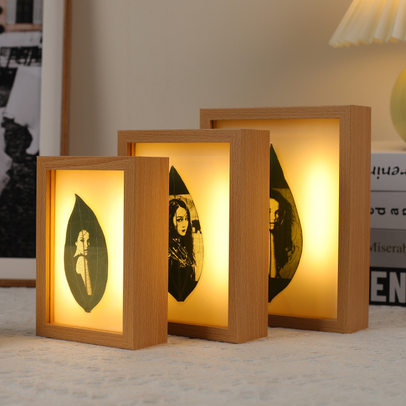 Leaf Light Frame, Creative Photo Frame Application Scenario