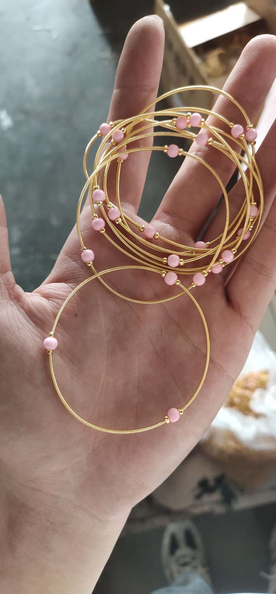 4# Positioning Bead Fine Spring Accessory Bracelet Necklace Wire Spring Threaded Bead Color Bracelet Application Scenario