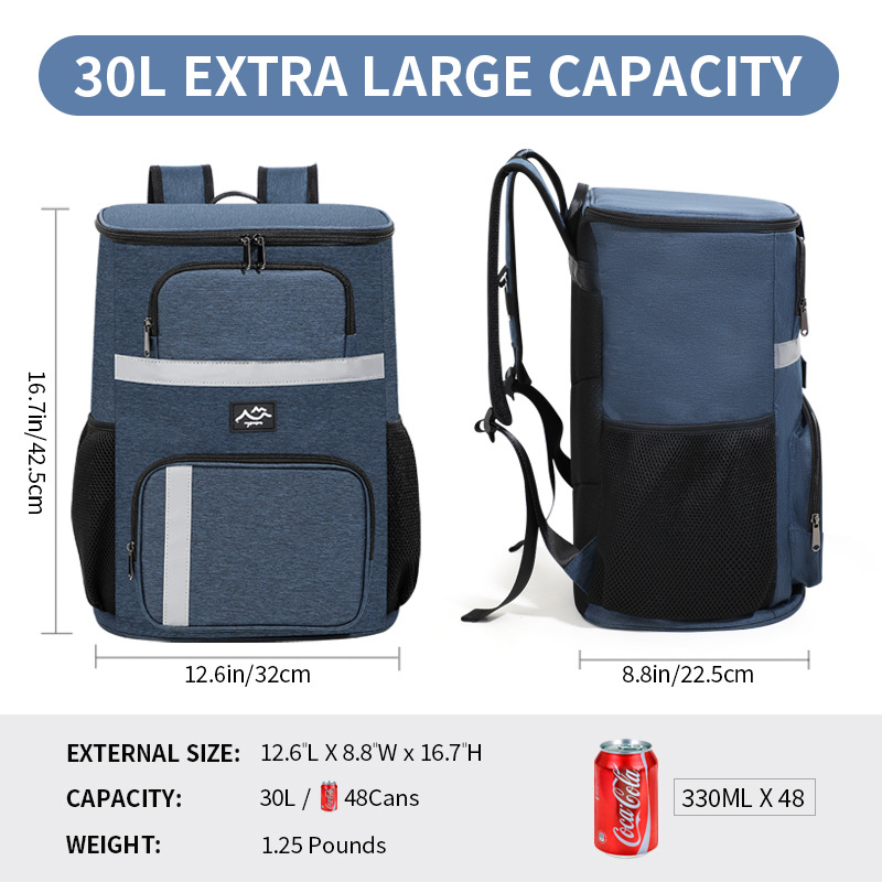 New foreign trade products: Fashionable and simple style lunch bag, thickened aluminum foil lunch bag, fresh-keeping ice bag, portable double-shoulder insulated bag detail image 5