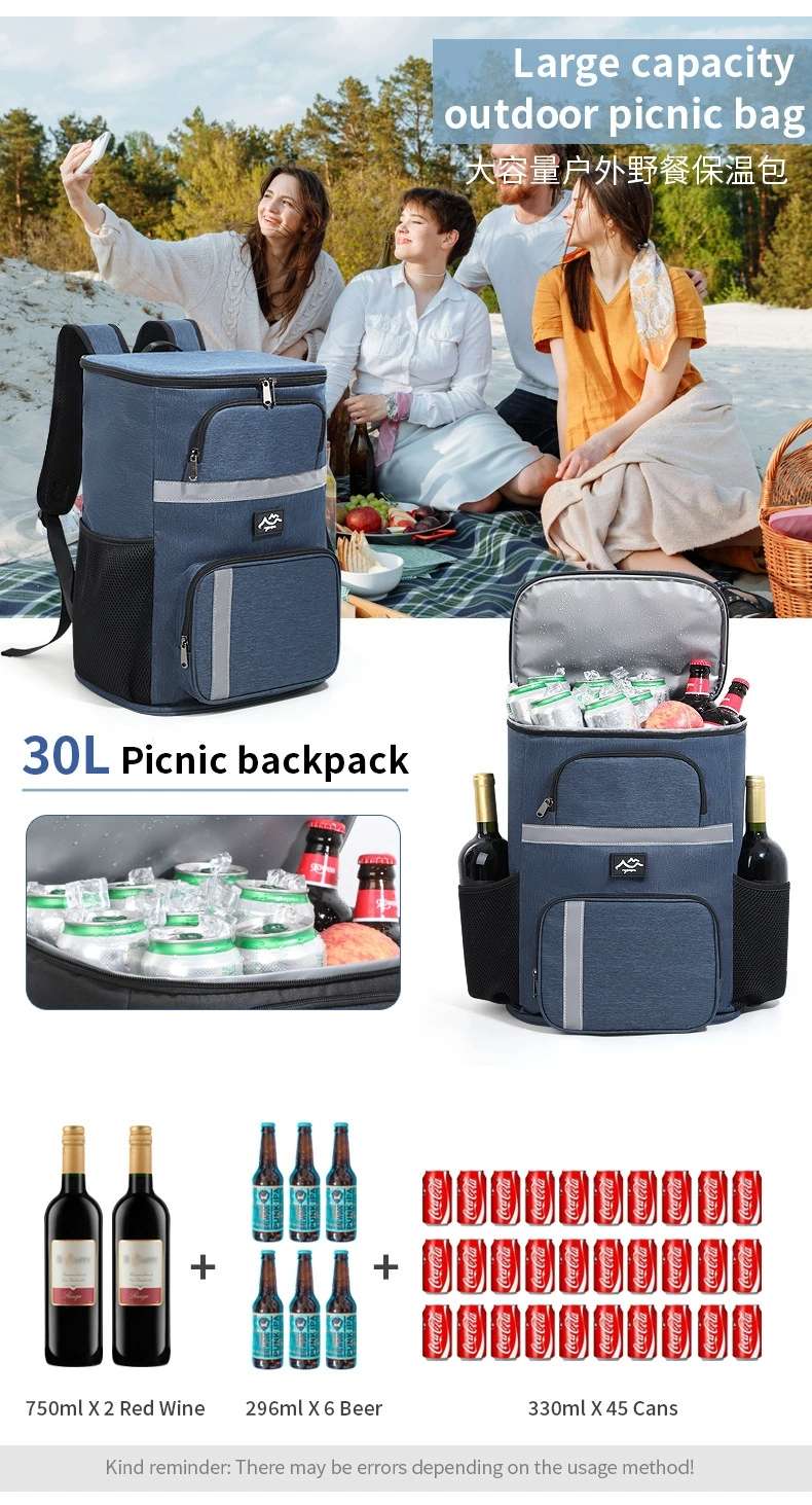 New foreign trade products: Fashionable and simple style lunch bag, thickened aluminum foil lunch bag, fresh-keeping ice bag, portable double-shoulder insulated bag detail image 2