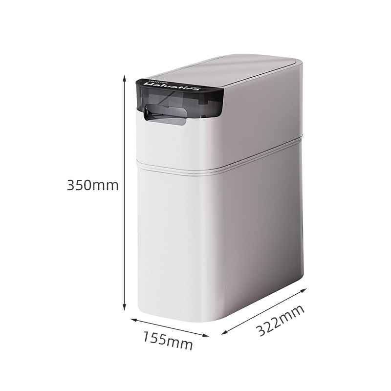 W49-PY-1054 Household light luxury covered storage bucket, bathroom, living room, kitchen, high appearance level, slit trash can Item Picture