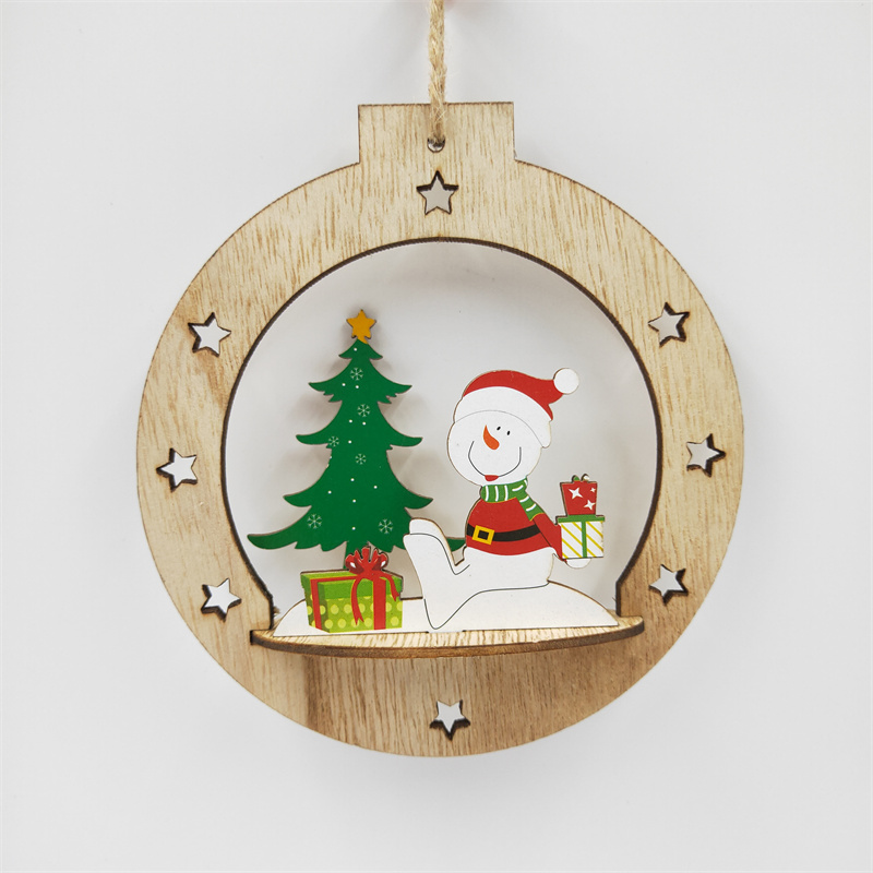 Cheung Chau Christmas Christmas Pendants Home Decor Wooden Craft Christmas Props Holiday Gifts Christmas Decoration Wooden Pendants Item Picture