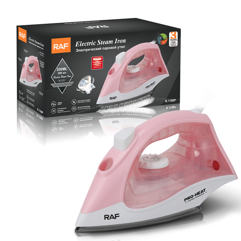 RAF European and American standard handheld household electric iron, dry and wet dual-purpose steam iron, steam ironing machine, temperature adjustable portable ironing machine pic 5