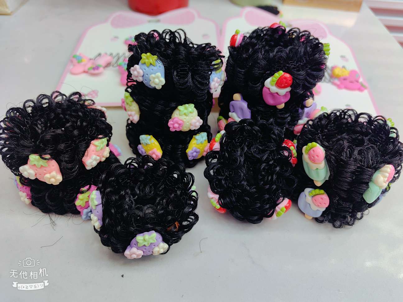 山茶花碎发梳毛发碎发整理神器大人发夹女后脑勺发卡发箍头饰夹子100U型盘发假发圈儿童头饰儿童布艺头饰儿童布艺头饰详情图2