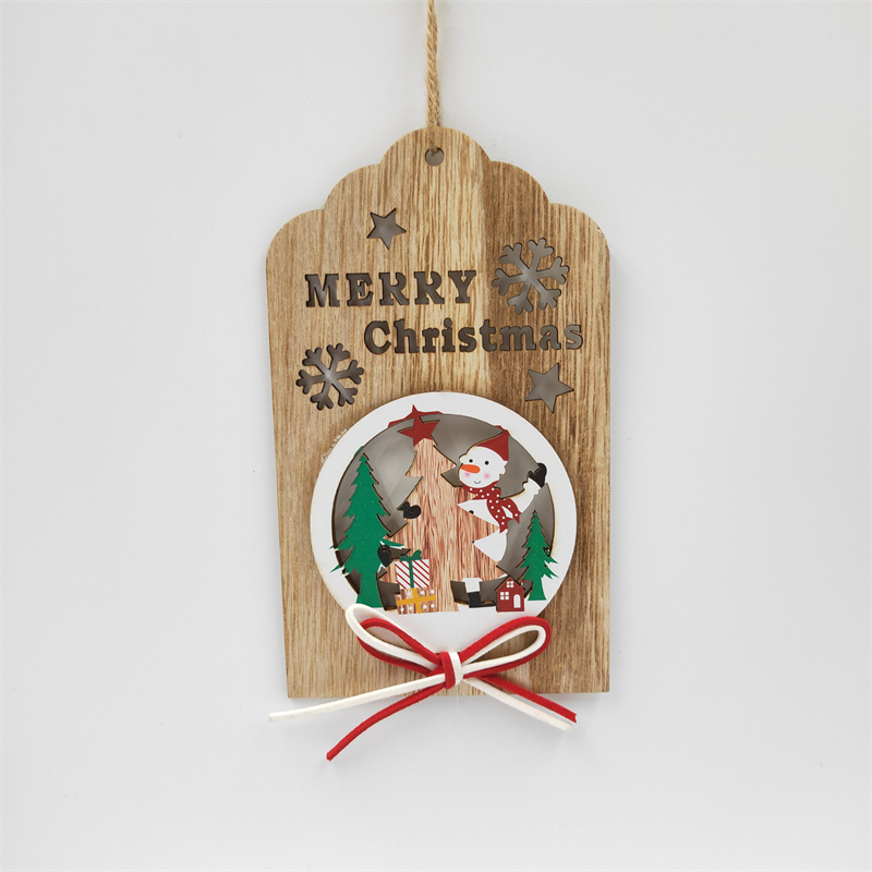 Cheung Chau Christmas Christmas Pendant Home Decor Wooden Craft Christmas Props Holiday Gifts Christmas Decoration Wooden Pendant House Shape details Picture