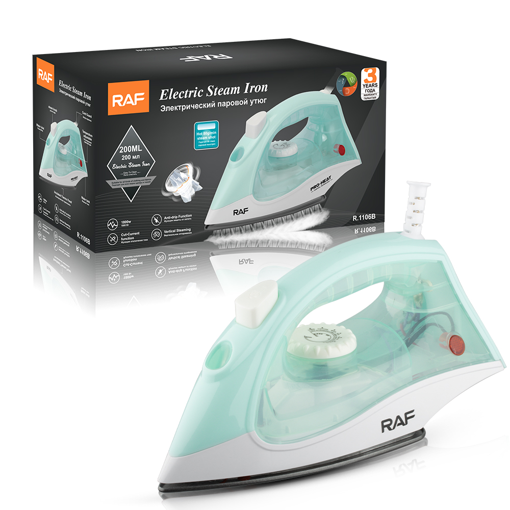 RAF European and American standard handheld household electric iron, dry and wet dual-purpose steam iron, steam ironing machine, temperature adjustable portable ironing machine pic 6