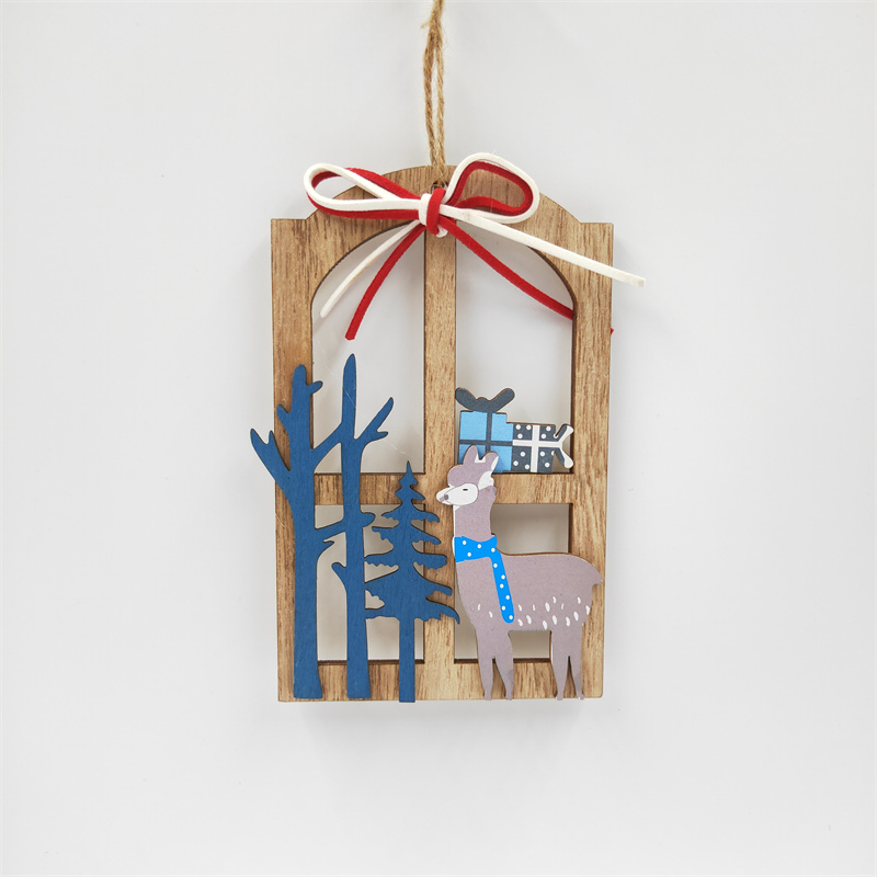 Cheung Chau Christmas Christmas Pendant Home Decor Wooden Craft Christmas Props Holiday Gifts Christmas Decoration Wooden Pendant Round details Picture