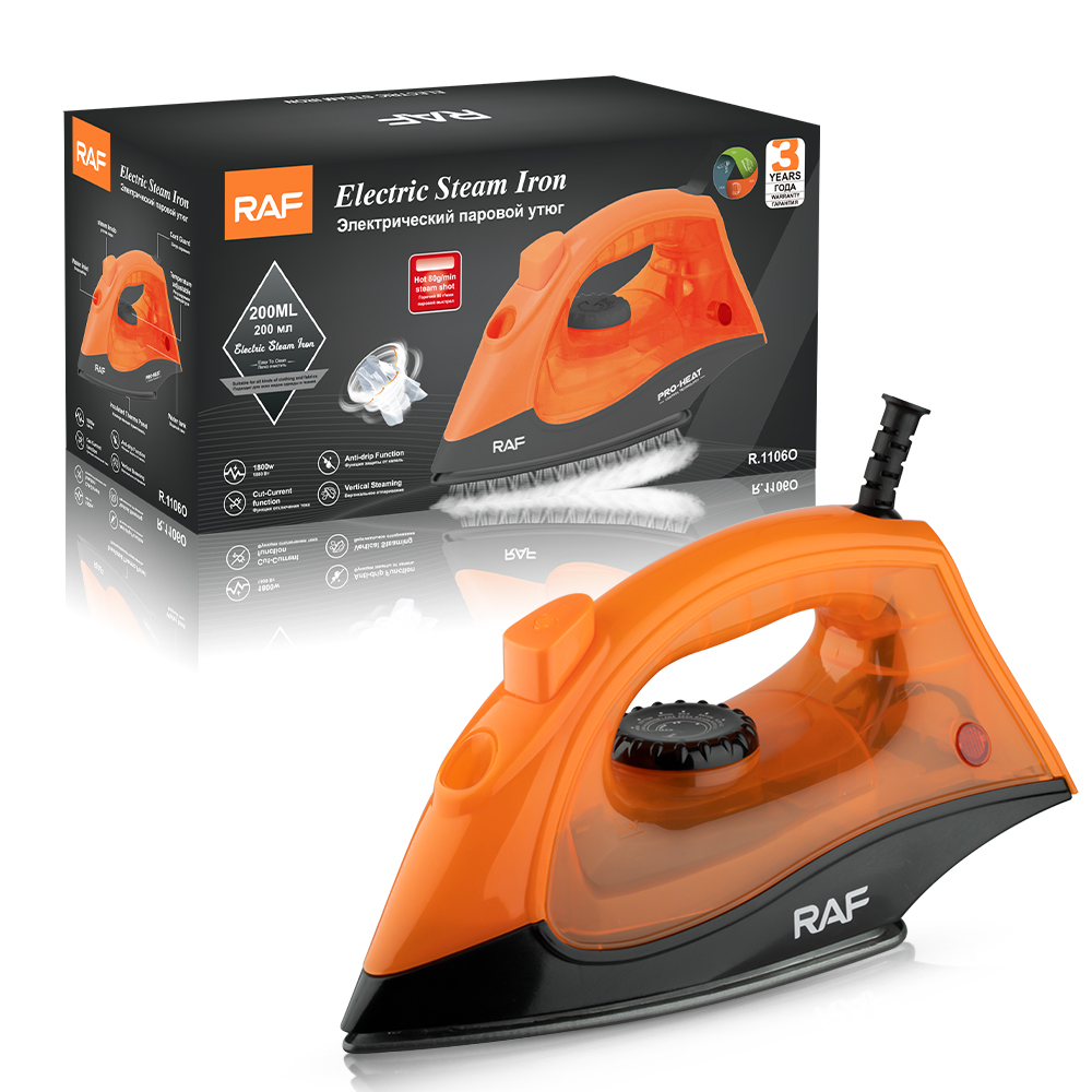 RAF European and American standard handheld household electric iron, dry and wet dual-purpose steam iron, steam ironing machine, temperature adjustable portable ironing machine pic 10