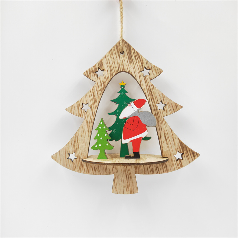 Cheung Chau Christmas Christmas Pendants Home Decor Wooden Craft Christmas Props Holiday Gifts Christmas Decoration Wooden Pendants Application Scenario