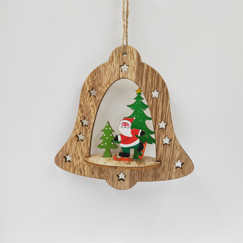 Cheung Chau Christmas Christmas Pendants Home Decor Wooden Craft Christmas Props Holiday Gifts Christmas Decoration Wooden Pendants
