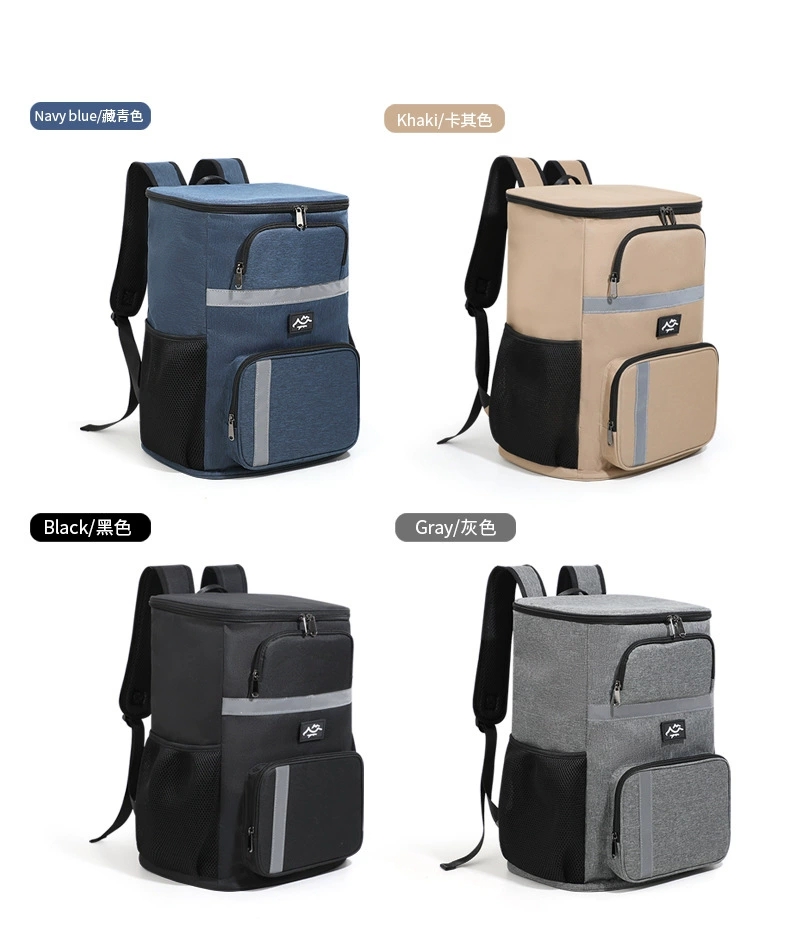 New foreign trade products: Fashionable and simple style lunch bag, thickened aluminum foil lunch bag, fresh-keeping ice bag, portable double-shoulder insulated bag Item Picture