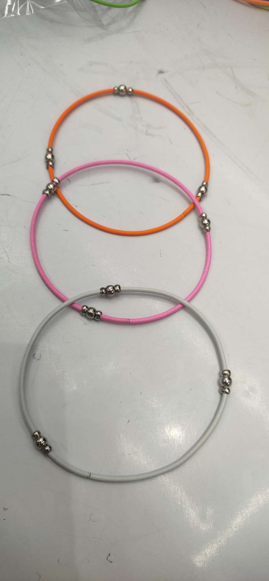 4# Positioning Bead Fine Spring Accessory Bracelet Necklace Wire Spring Threaded Bead Color Bracelet Specification drawing