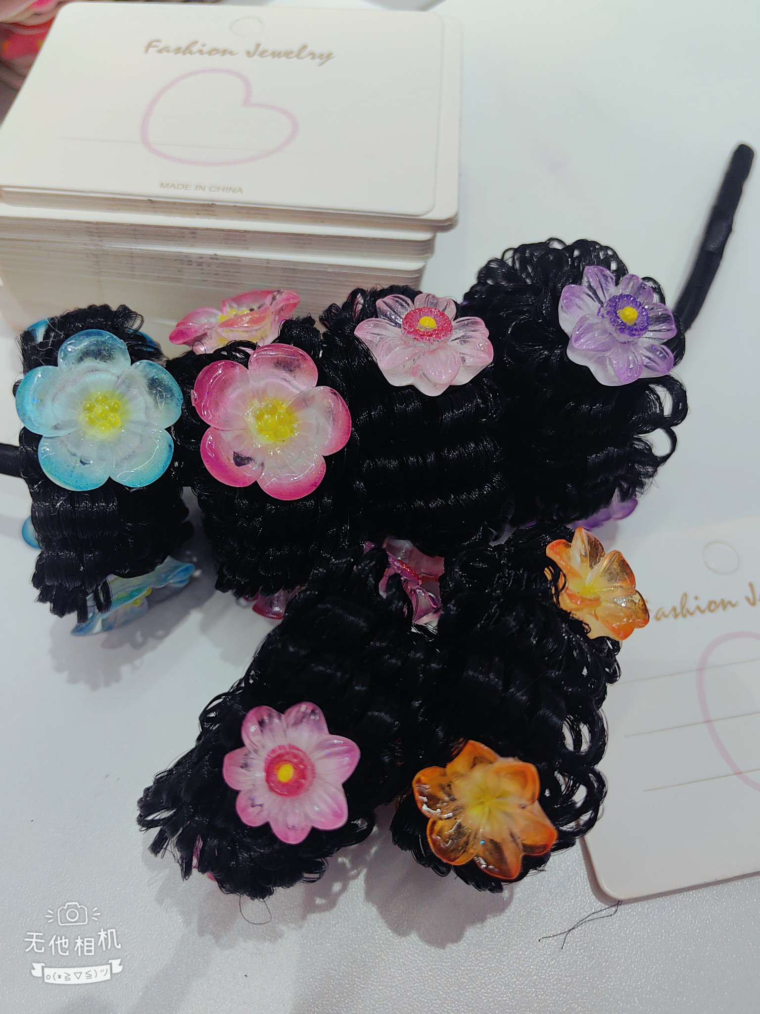 山茶花碎发梳毛发碎发整理神器大人发夹女后脑勺发卡发箍头饰夹子100U型盘发假发圈儿童头饰儿童布艺头饰儿童布艺头饰细节图