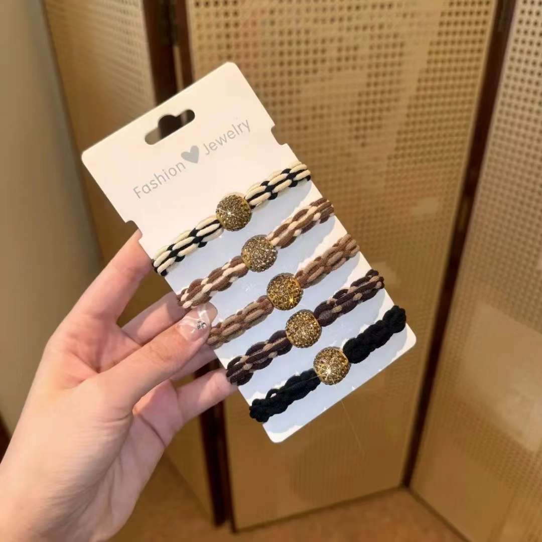 气质秋冬头饰女款肥肠发圈 发夹头绳套装 韩版甜美发饰头绳发圈潮流饰品发圈发夹发圈