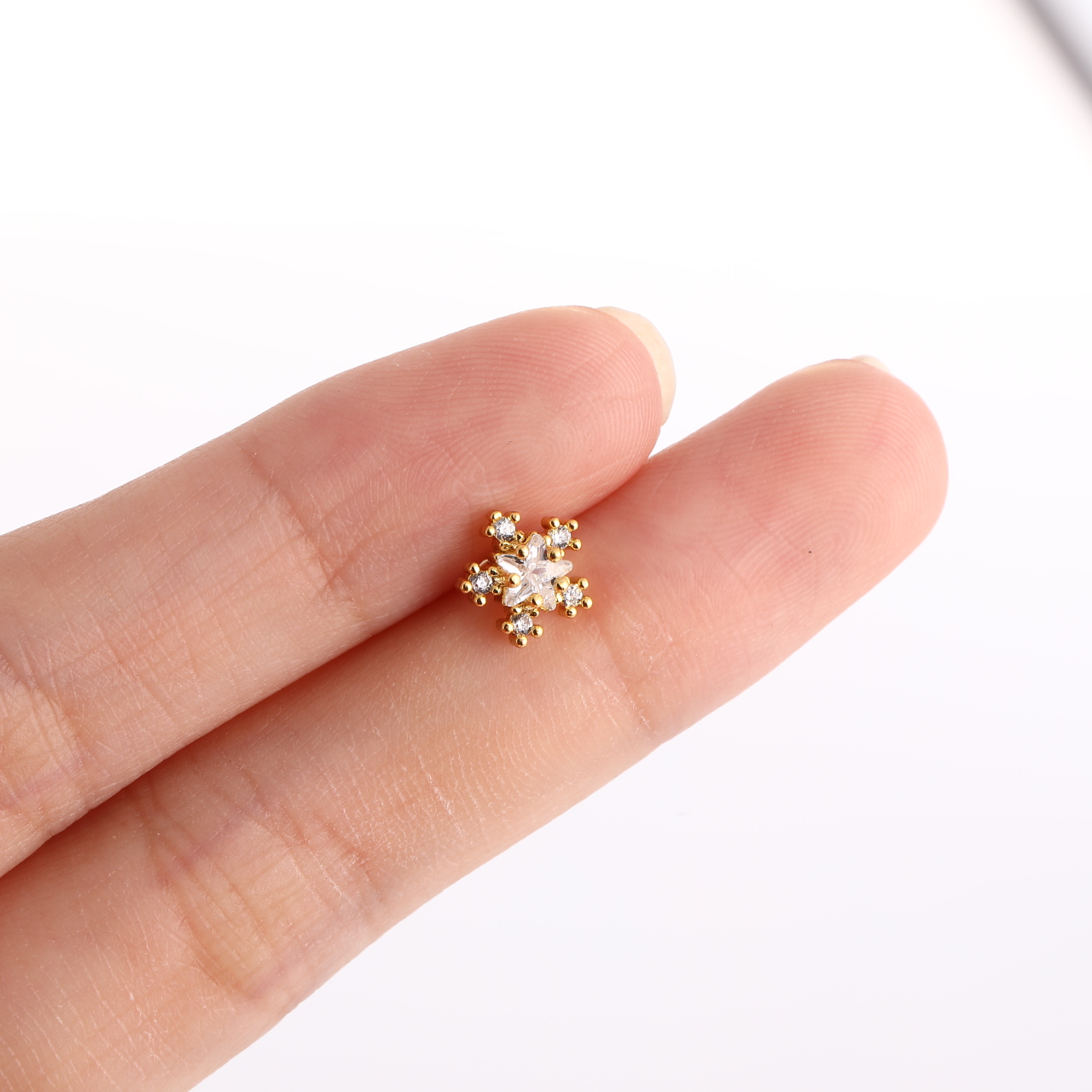 Copper zirconium nose stud Item Picture