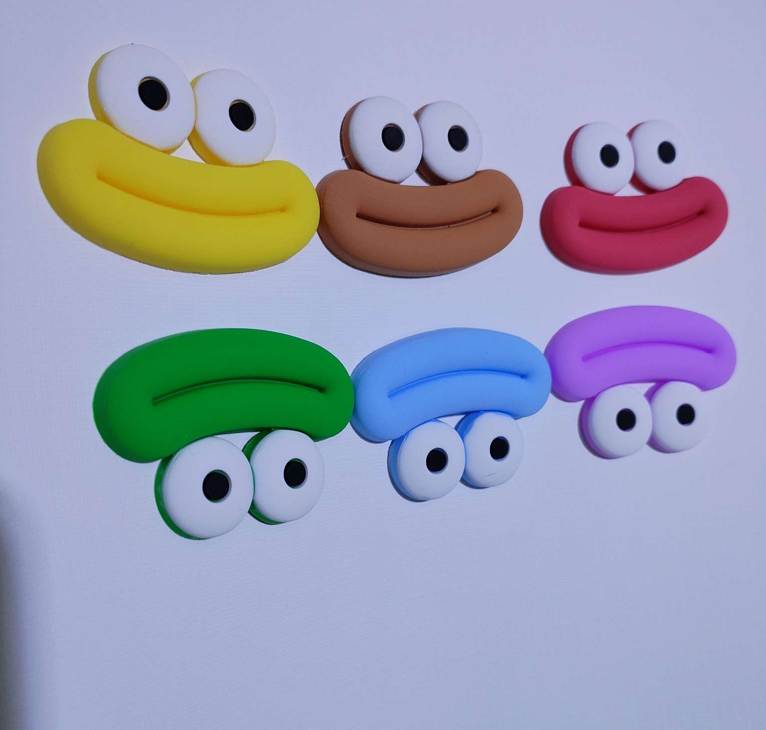 Funny sausage mouth and eyes, PVC soft rubber accessories, DIY jewelry, phone case, hair clip, water cup sticker, refrigerator patch, cream glue Specification image