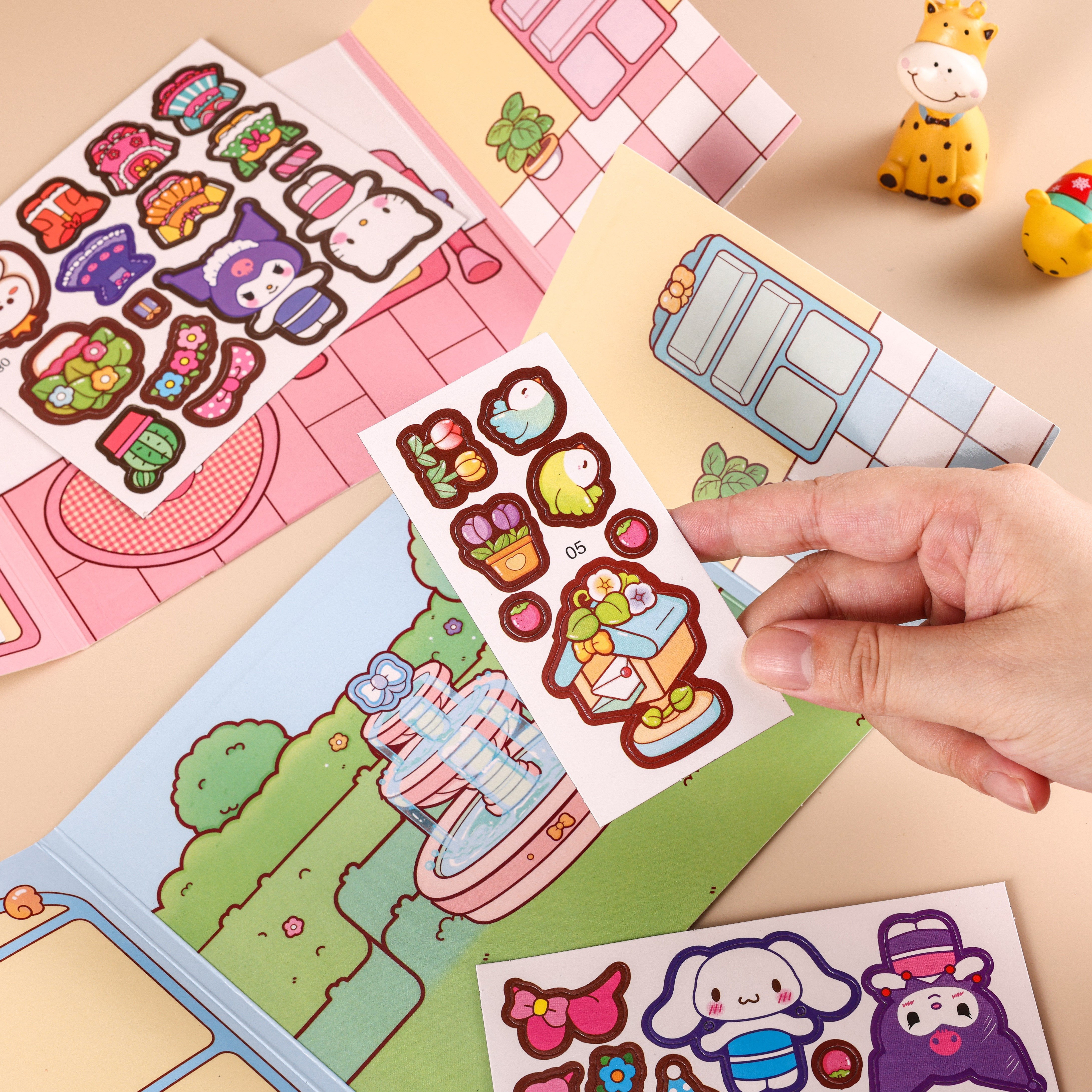 Two series of 15.5*13.5 cartoon magnetic quiet book double-door cute landscape magnetic quiet book fridge magnets Application Scenario