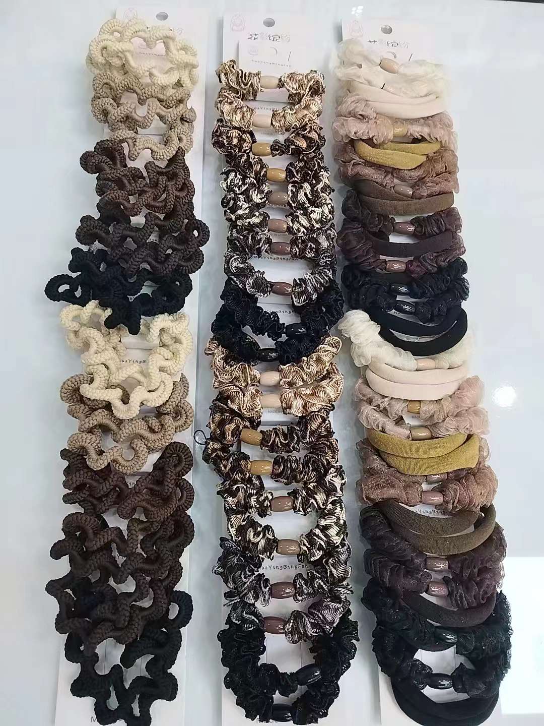 Black silk scarf headwear, hair bands, hair ties, accessories, elegant ladies' headwear, essential hair ties, trendy hair accessories, high-end hair accessories, hair bands, black hair ties, hair ties Specification image