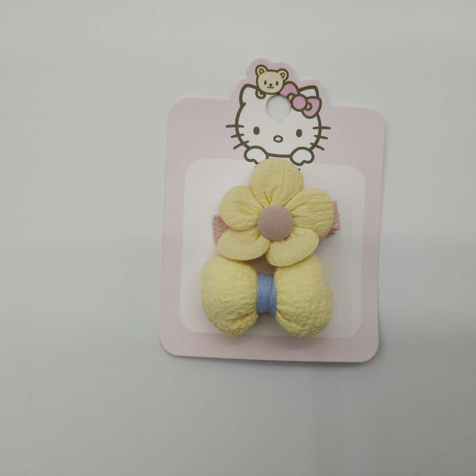 Pink Korean-style fabric sweet bow children's double-clip hair clips, versatile girl flower hair clips, baby hair accessories Application Scenario