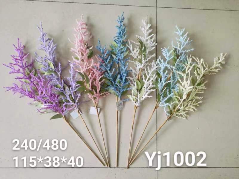 家饰手工花材料 多肉仿真花饰 塑料花毛线花 DIY装饰 PU郁金香 假花仿真花艺术品