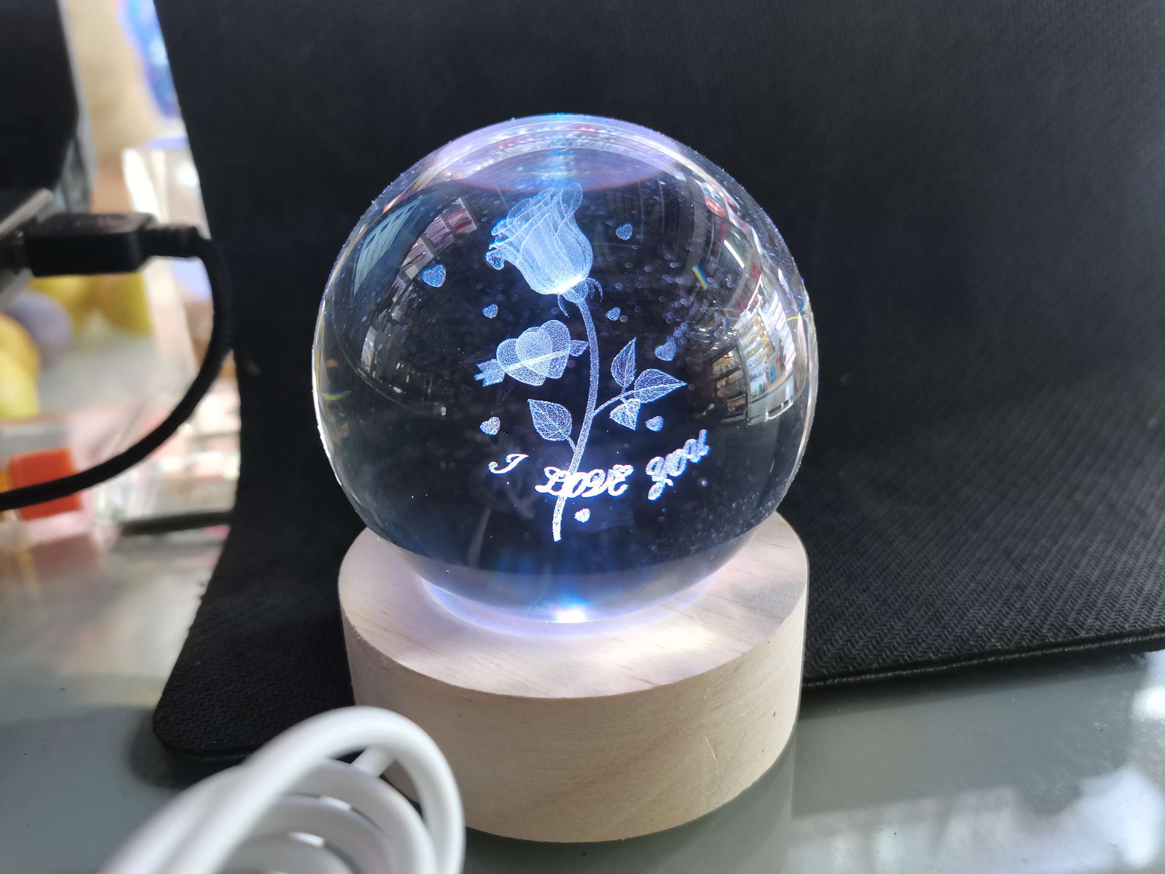 水晶工艺品实物图