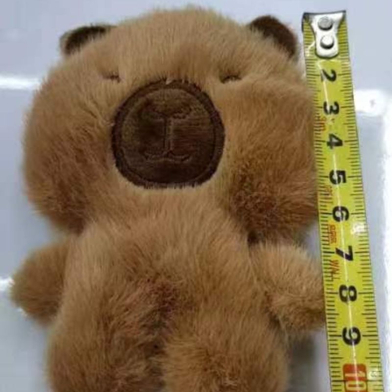 毛绒背包钥匙装饰挂件婚庆抛洒会11公分水豚毛绒玩具钥匙扣