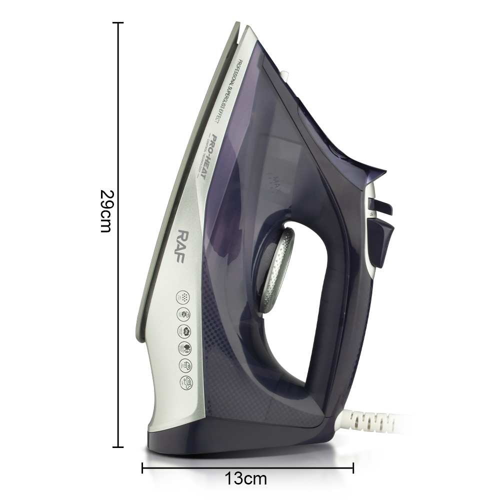 RAF European Standard cross-border steam iron Portable Ironing machine Three-speed adjustable pressure type high-power electric iron R.1166 Item Picture