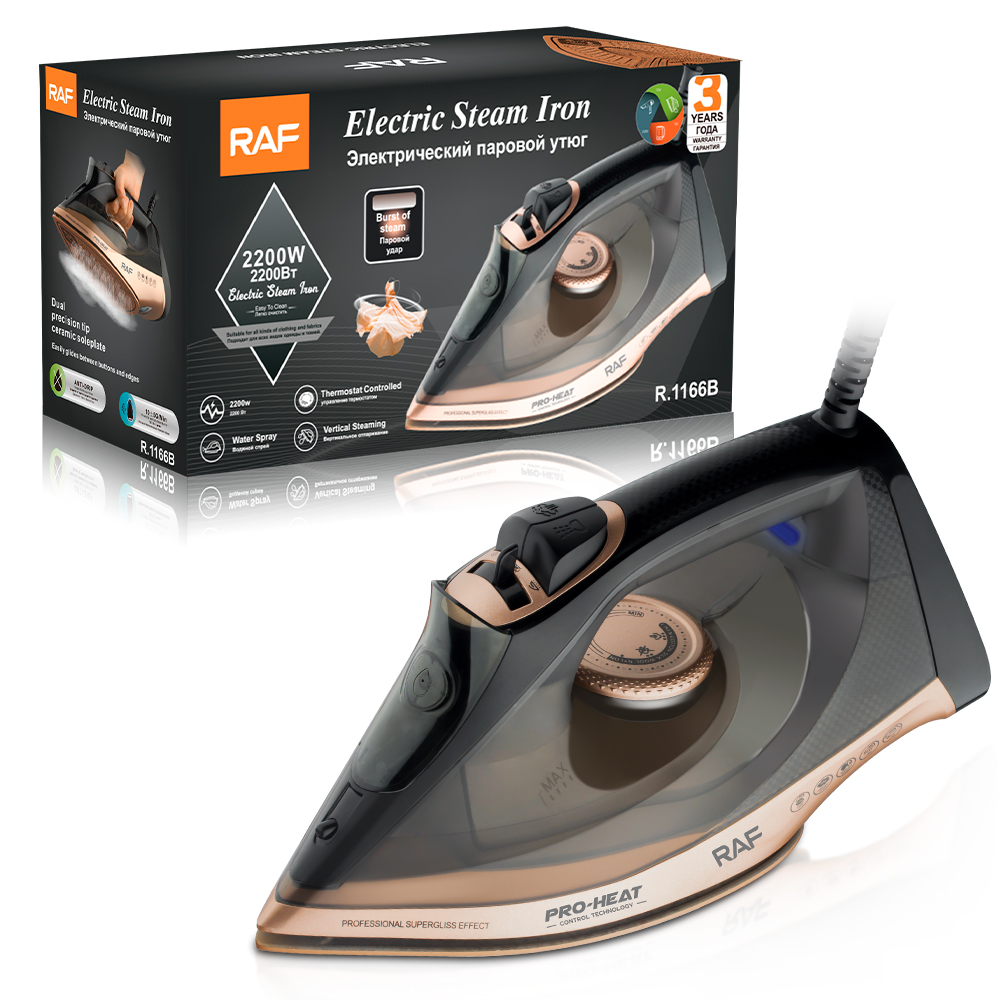 RAF European Standard cross-border steam iron Portable Ironing machine Three-speed adjustable pressure type high-power electric iron R.1166 Application Scenario