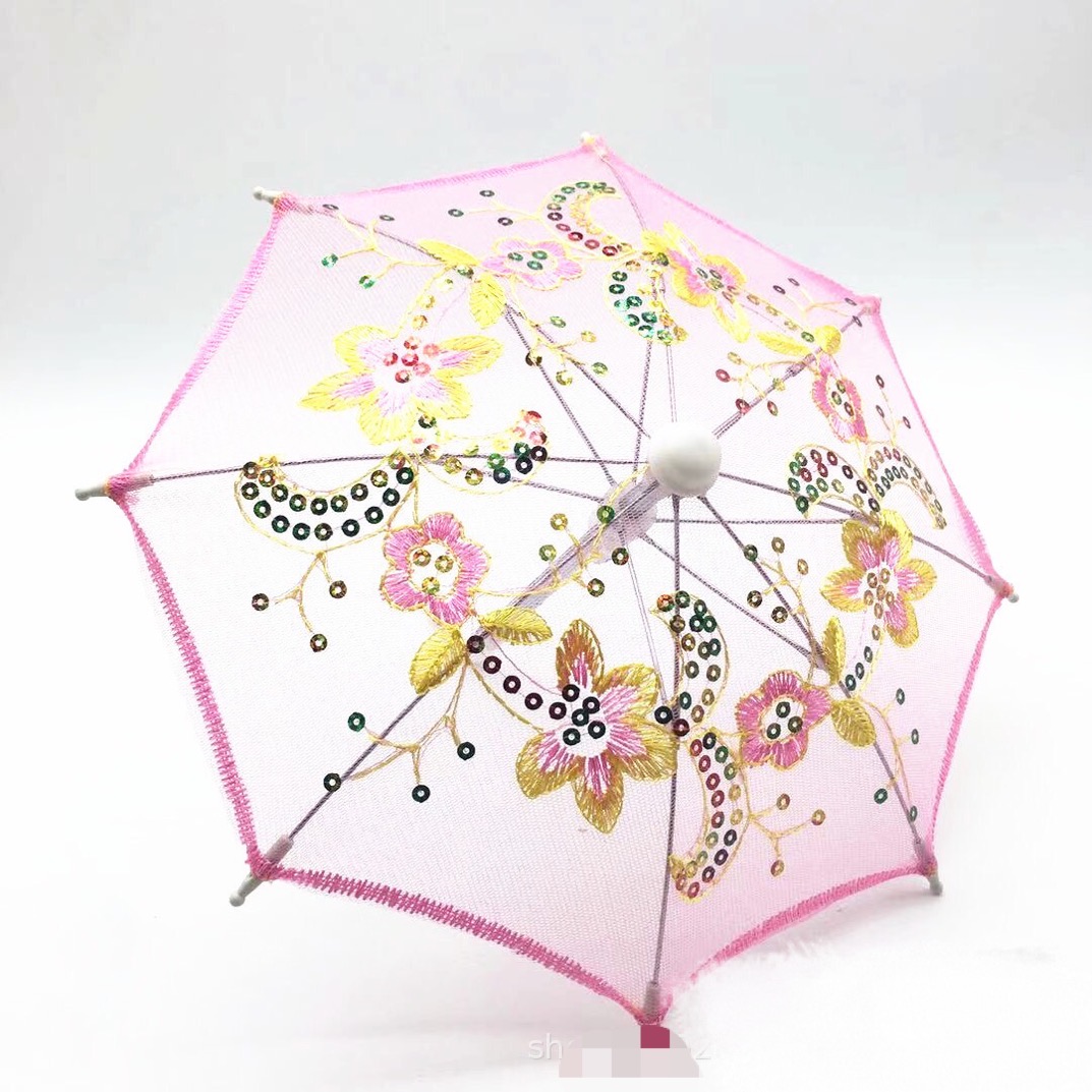 舞蹈蕾丝伞亮片绣花伞细节图