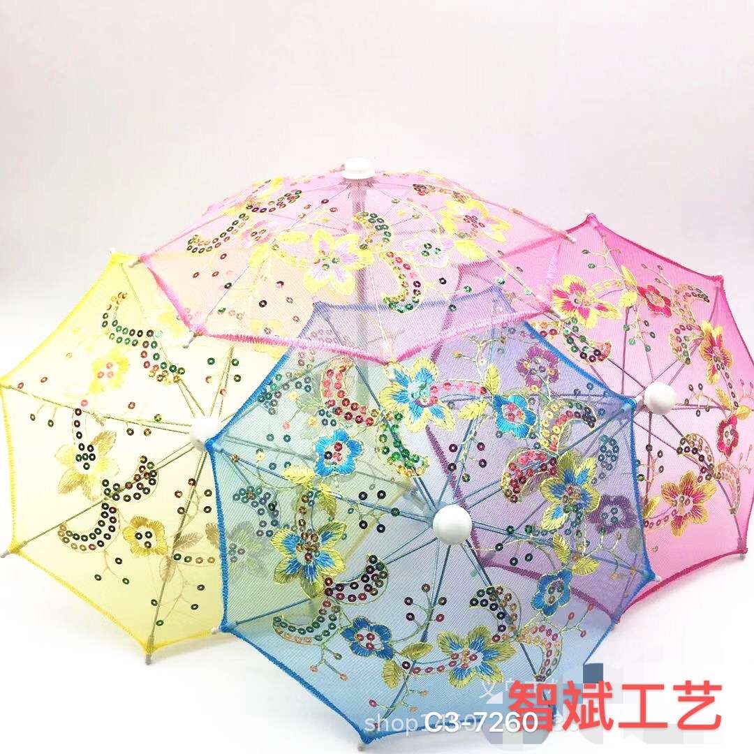 舞蹈蕾丝伞亮片绣花伞产品图