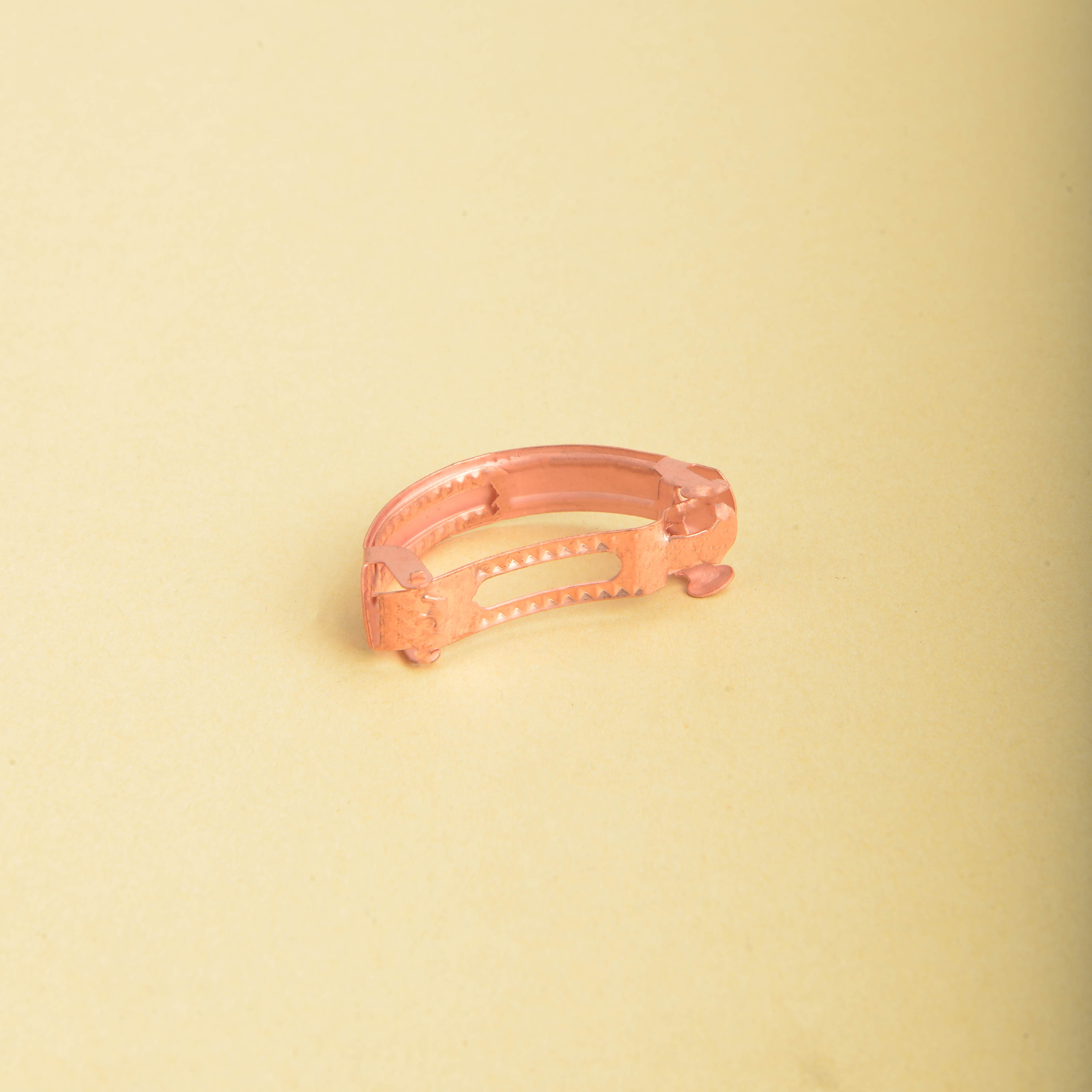 DIY hair accessory spring clip, steel clip, automatic clip, 4.5 cm red copper ponytail clip details Picture