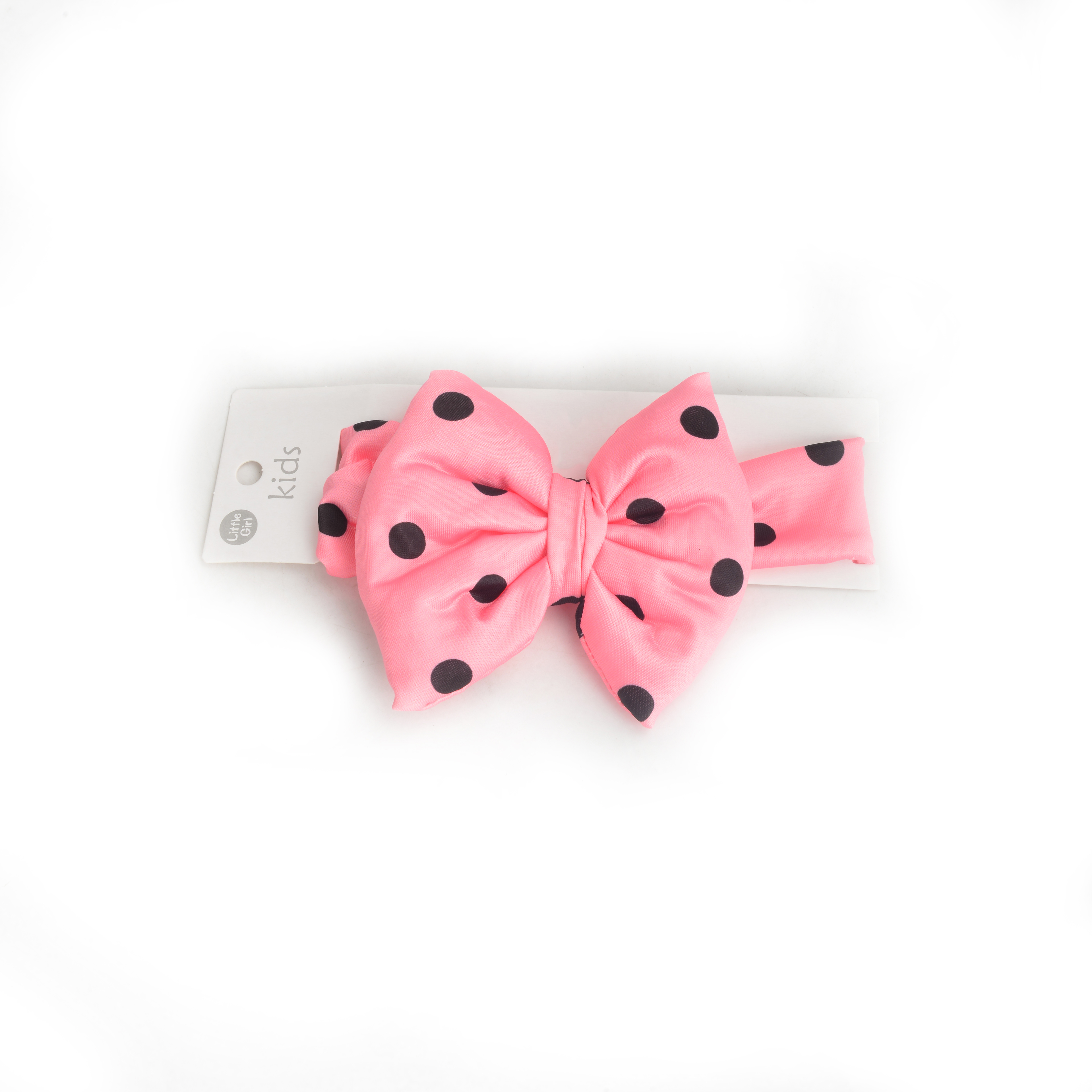 粉色黑点蝴蝶结欧美发带发饰外贸时尚跨境网红爆款新款小清新儿童大蝴蝶结印花发带