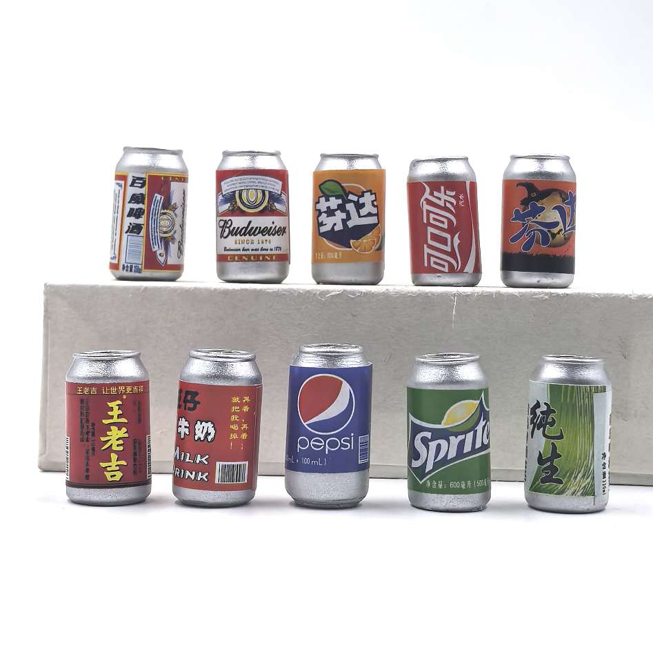 仿真易拉罐饮料 抖音热卖 奶油胶滴胶手diy瓶子DIY挂件一包500个产品图