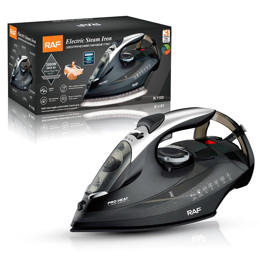 RAF European Standard cross-border steam iron Portable Ironing machine Three-speed adjustable pressure type high-power electric iron R.1153 Application Scenario